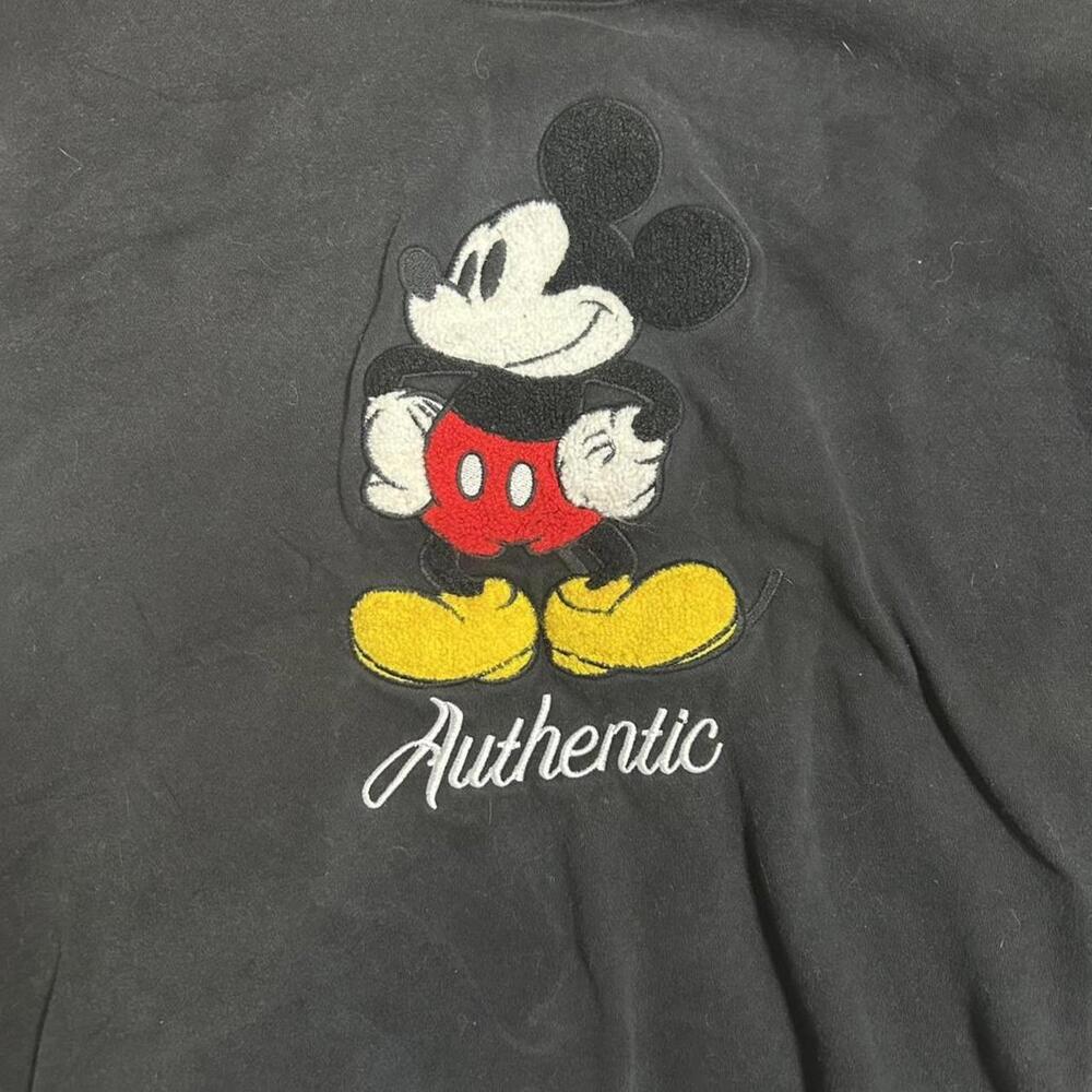Embroidered Authentic Mickey Mouse Crewneck Sweatshirt L - Picture 2 of 5